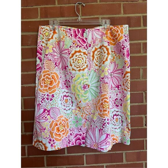 Retro Style Flower Power Skirt Plus Size - Picture 2 of 4